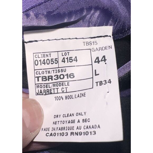 Ted Baker Endurance Blazer Size 44L Gray Jarrett 100% Wool Sportscoat Business - Picture 16 of 16